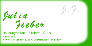 julia fieber business card